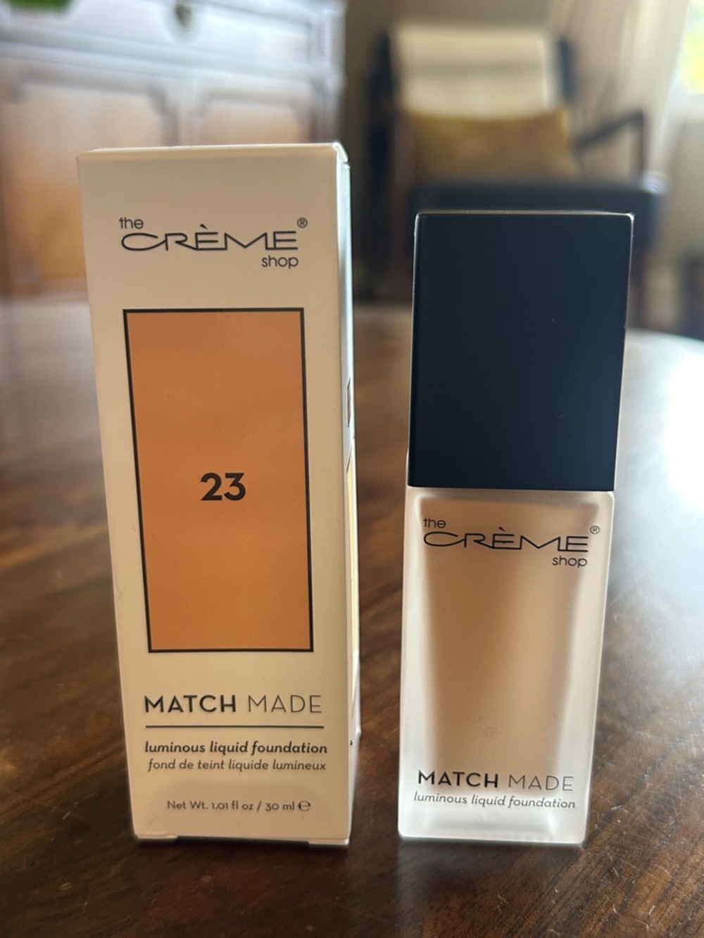 The Crème Shop Match Made Luminous Liquid Foundation | Shade 23 | NIB